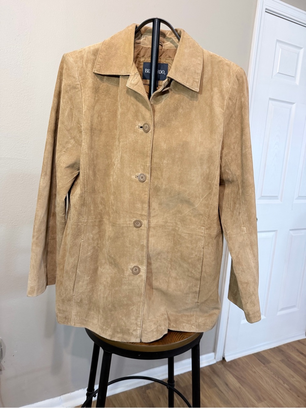 Bernarso Women’s Leather Jacket Fall Party, Classic Suede